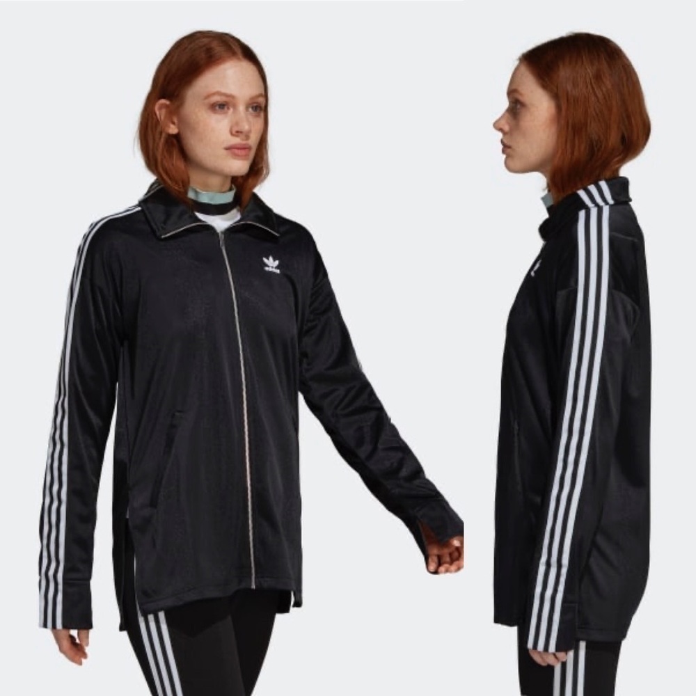 adidas Originals Women's Black Three-Stripe Track Jacket
